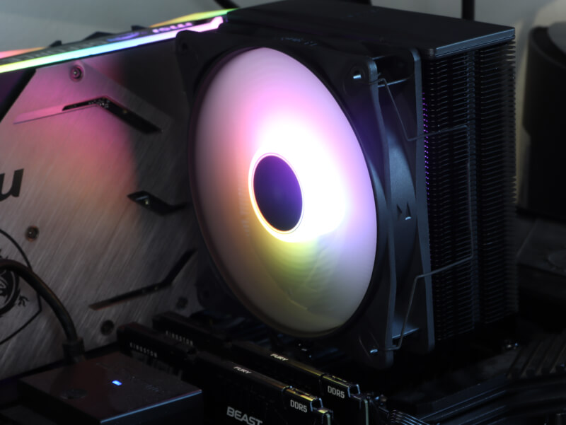 RGB Light Wings be quiet! Intel AMD Pure Rock 3 LX ARGB air cooler.JPG